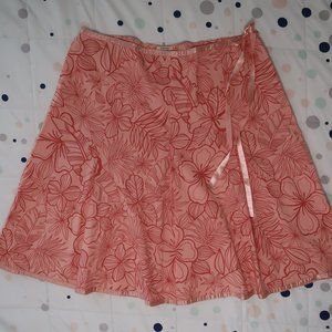 Hawaiian print Peach Circle Dress